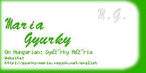 maria gyurky business card